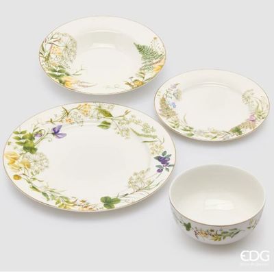 Servizio piatti 24 pz Fiorimix Edg Enzo De Gasperi