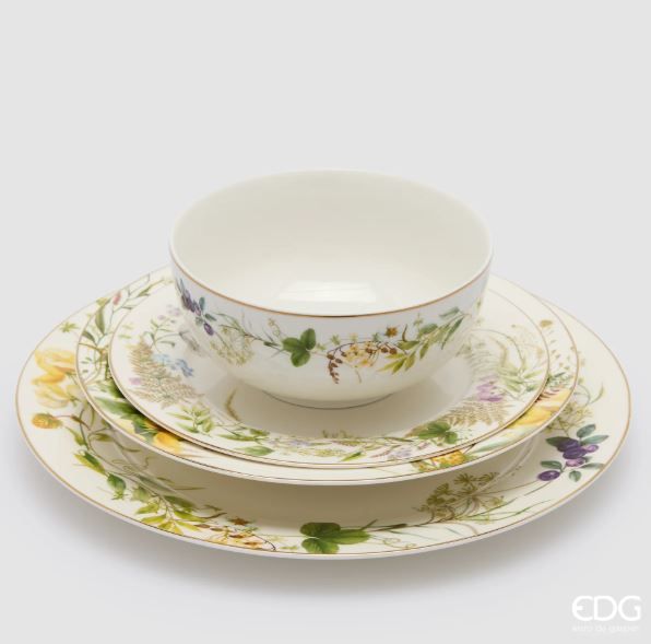 Servizio piatti 24 pz Fiorimix Edg Enzo De Gasperi