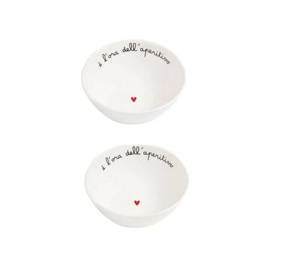 Set 2 coppette in gres E' l'Ora dell'Aperitivo d.12 Simple Day