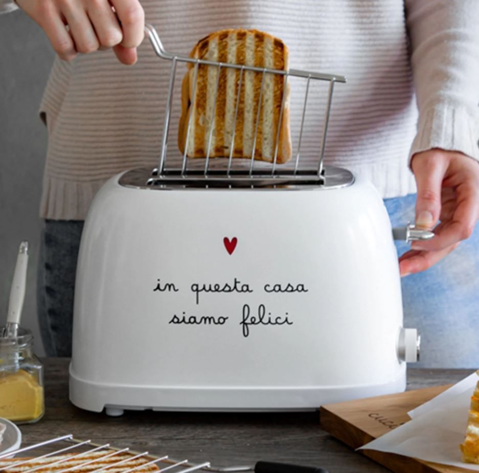 Tostapane elettrico In questa Casa siamo Felici col.bianco Simple Day Tostapane elettrico In questa Casa siamo Felici col.bianco Simple Day