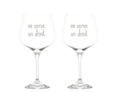 Set 2 calici in vetro 82cl Mi Serve un Drink Simple Day