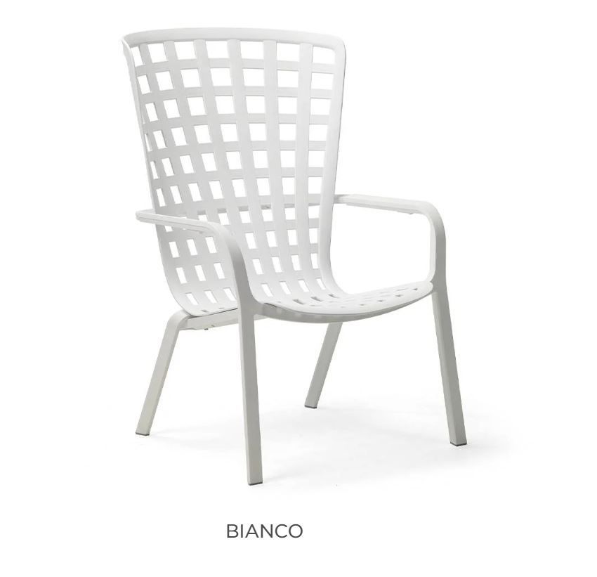 Poltrona in polipropilene col.bianco Folio Nardi Outdoor