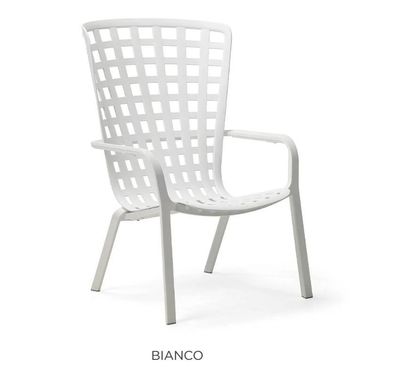 Poltrona in polipropilene col.bianco Folio Nardi Outdoor