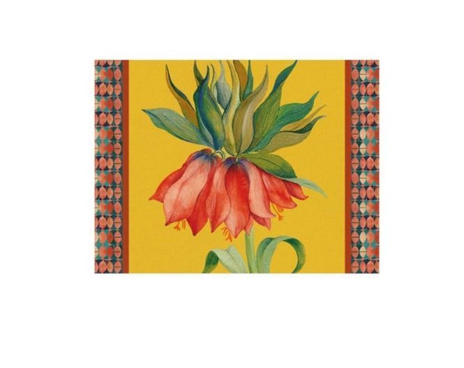 Set 4 tovagliette rigide rettangolari gialle 39x29 L'Oca Nera