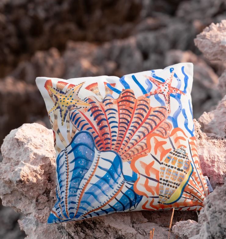 Cuscino in tessuto 50x50 Shell Bay The Napking