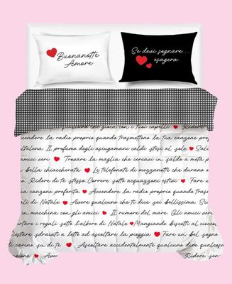 Trapunta matrimoniale in raso di cotone Solo Cuore Camomilla Dondi