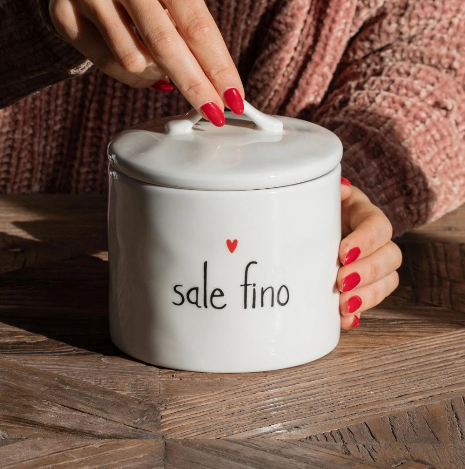 Barattolo in gres sale fino cuore Simple Day