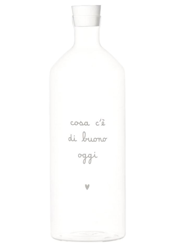 Bottiglia in vetro borosilicato lt.1,4 Cosa c'è di Buono oggi Simple Day