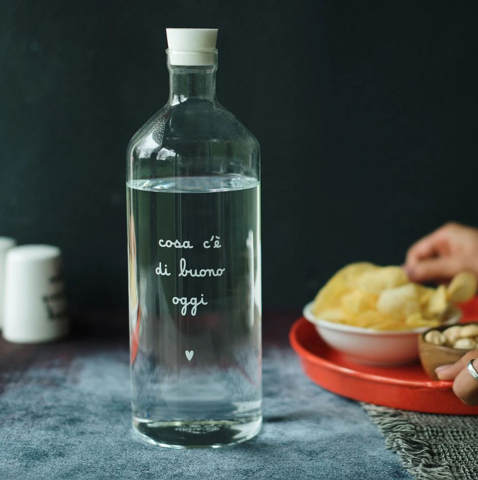 Bottiglia in vetro borosilicato lt.1,4 Cosa c'è di Buono oggi Simple Day