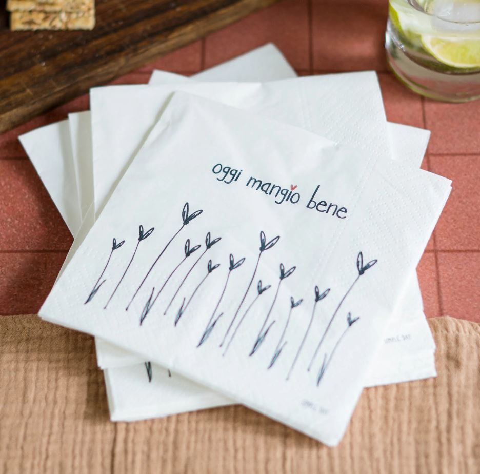 Set 20 tovaglioli carta Oggi Mangio Bene Simple Day