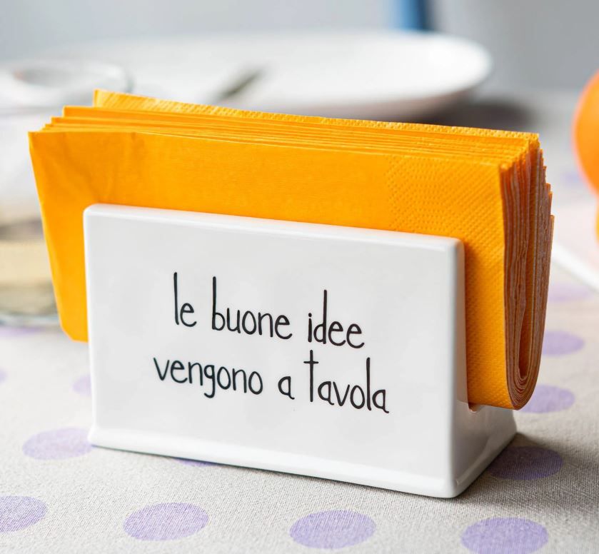 Portatovaglioli in gres Le Buone Idee vengono a Tavola Simple Day