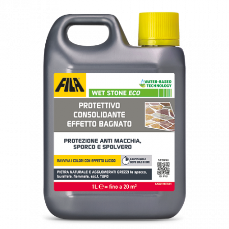 Protettivo consolidante effetto bagnato Wet Stone Eco lt.1 Fila Solutions