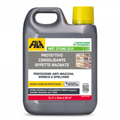 Protettivo consolidante effetto bagnato Wet Stone Eco lt.1 Fila Solutions