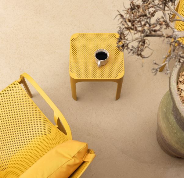 Tavolino basso Net Table 40 col. senape Nardi Outdoor
