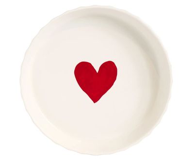 Tortiera in gres Cuore acquerello d.26 Simple Day