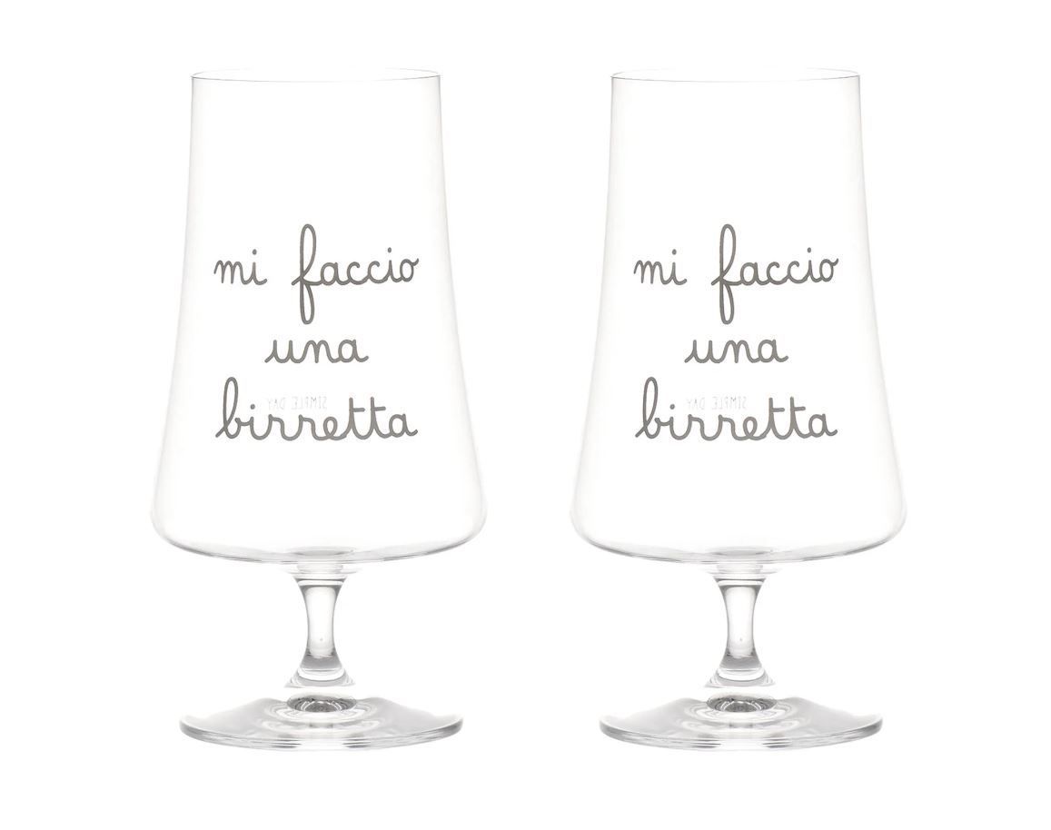 Set 2 bicchieri birra Si beve in Compagnia cl.55 Simple Day Set 2 bicchieri birra Si beve in Compagnia cl.55 Simple Day