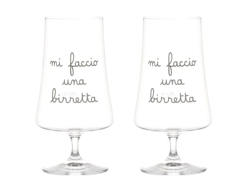 Set 2 bicchieri birra Si beve in Compagnia cl.55 Simple Day Set 2 bicchieri birra Si beve in Compagnia cl.55 Simple Day