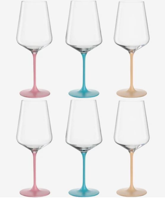 Set 6 calici colori assortiti 560ml Brera Leonardo