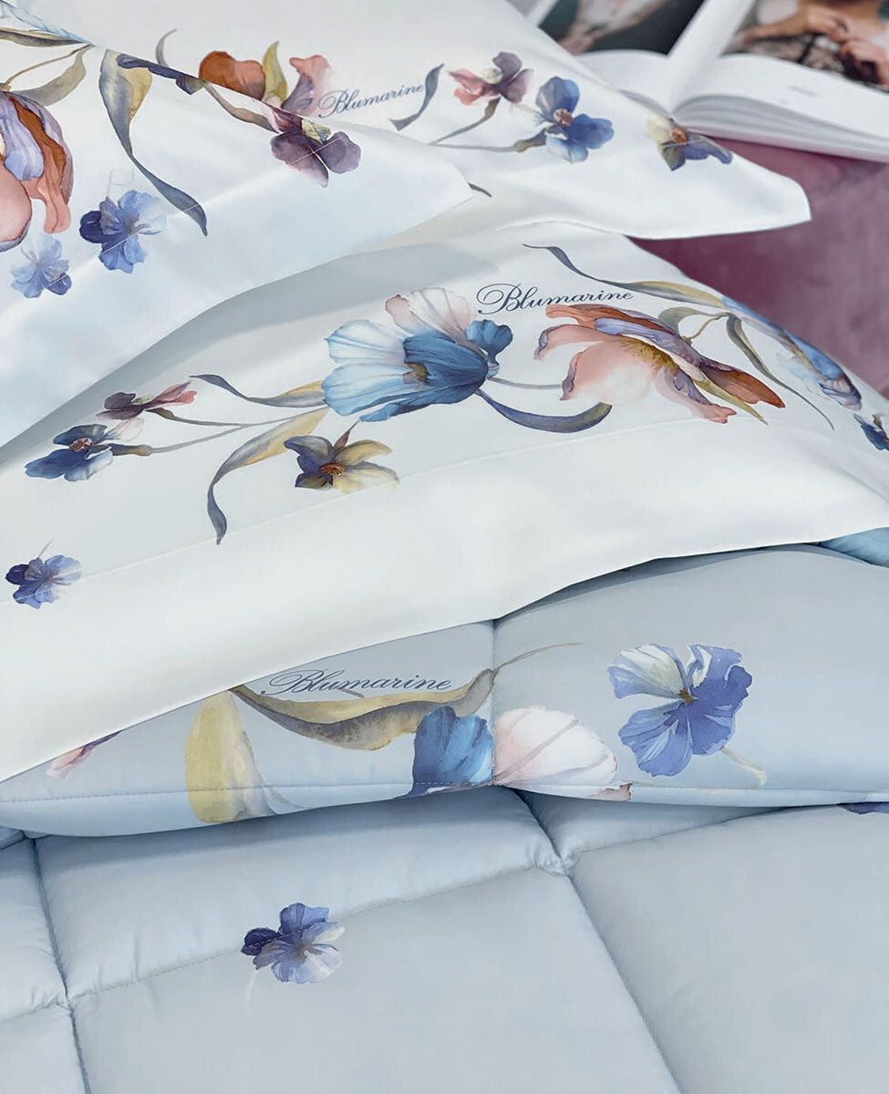 Trapunta matrimoniale Fleurette col.corallo Blumarine Home Collection