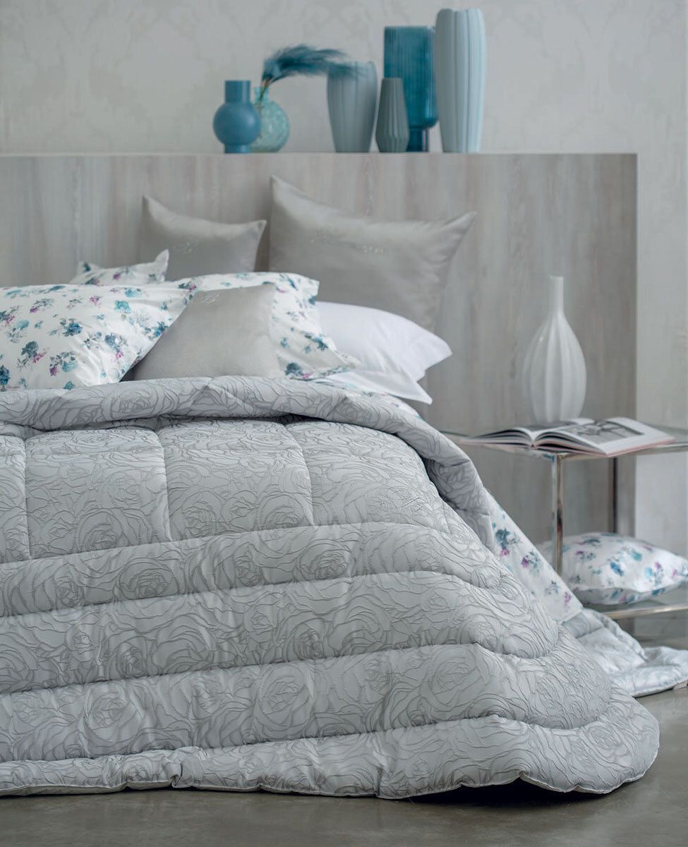 Trapunta matrimoniale Dalida col. stone blue Blumarine Home Collection