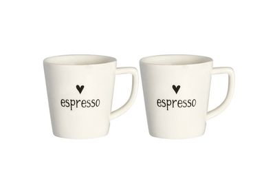 Set 2 tazzine in gres 100ml Espresso Simple Day Set 2 tazzine in gres 100ml Espresso Simple Day
