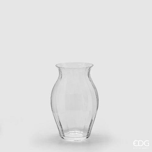 Vaso in vetro Nida Optic anfora h.28 d.18 Edg Enzo De Gasperi
