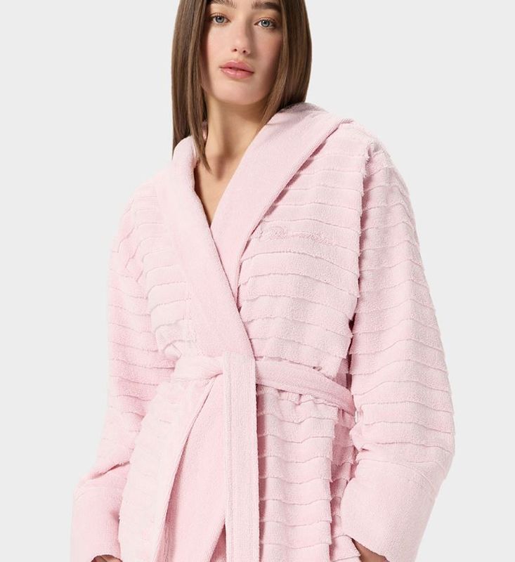 Accappatoio in micro cotone col.cipria Mademoiselle Blumarine Home Collection