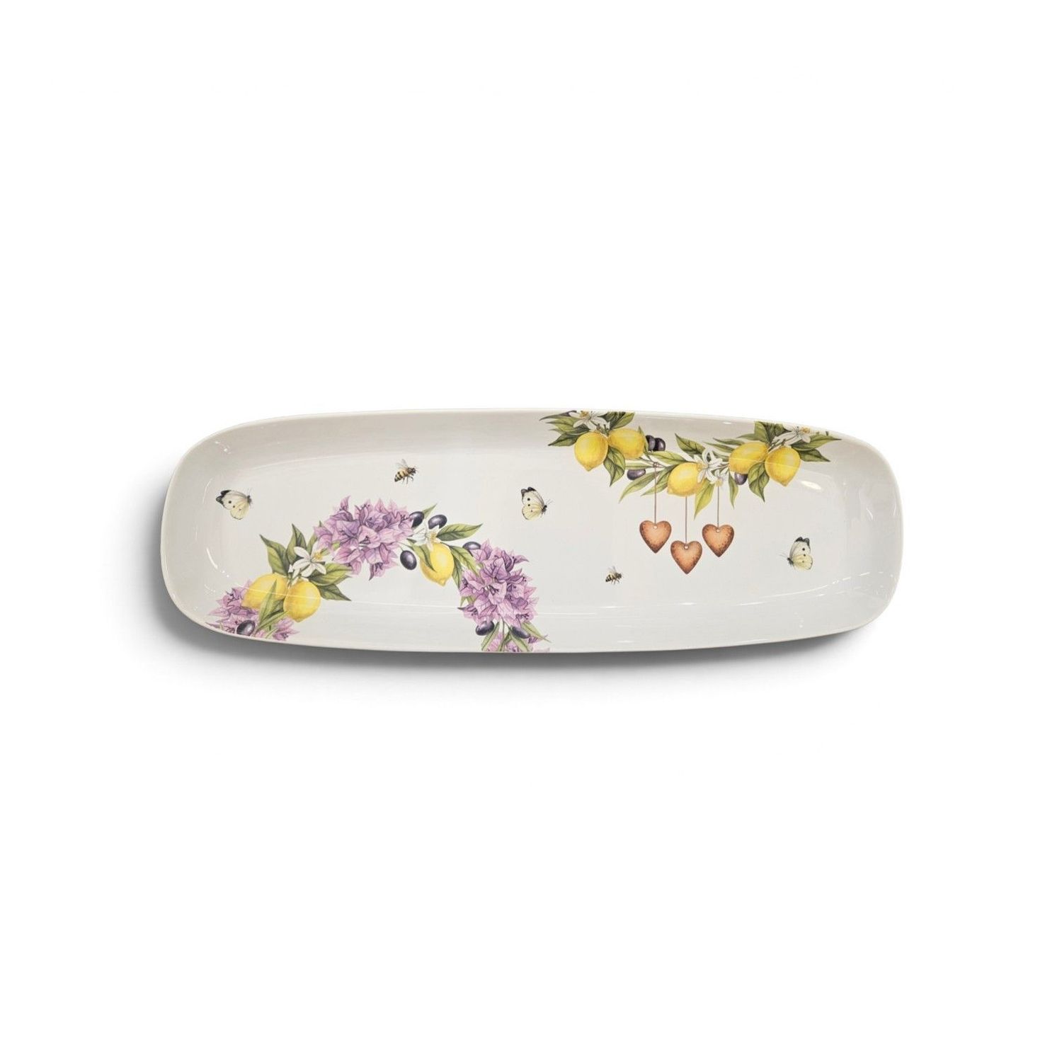 Vassoio lungo Marcy in ceramica fantasia Mediterraneo Ceramiche Viva Vassoio lungo Marcy in ceramica fantasia Mediterraneo Ceramiche Viva