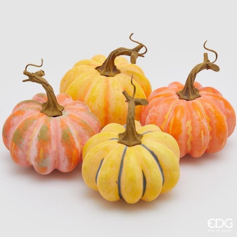 Set 4 zucche arancio/gialle Edg Enzo De Gasperi Set 4 zucche arancio/gialle Edg Enzo De Gasperi