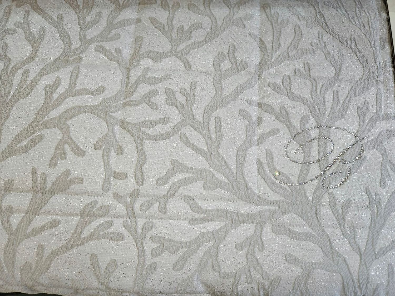 Copriletto matrimoniale in jacquard col.acqua Mareblu Blumarine Home Collection