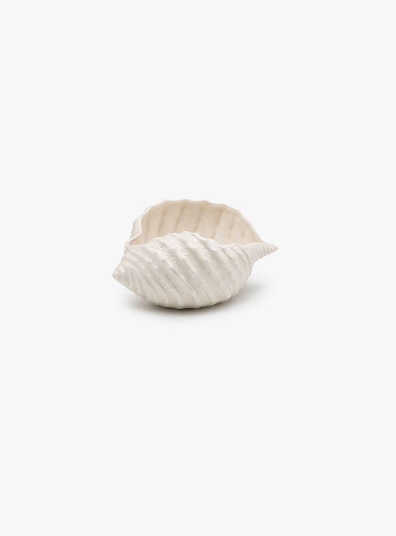 Conchiglia in ceramica 26x26x13 col.panna Shiva Ceramiche Viva