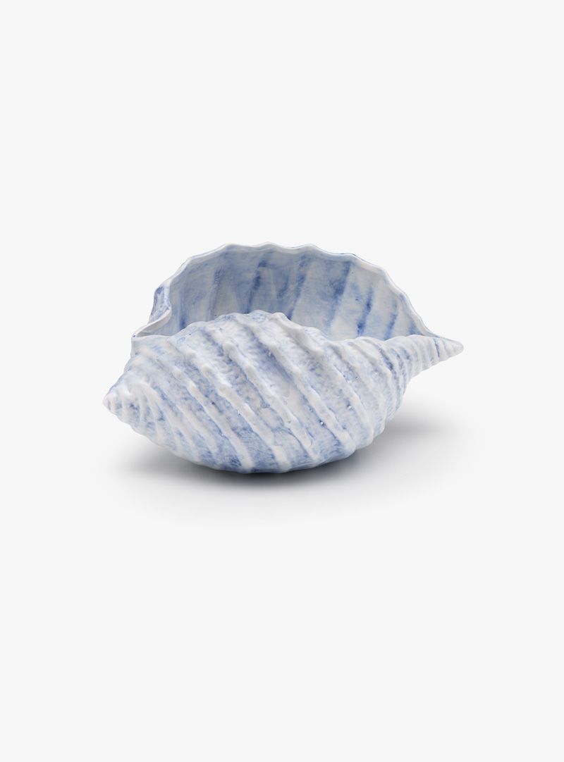 Conchiglia in ceramica 33×33×16 col.azzurro Shiva Ceramiche Viva