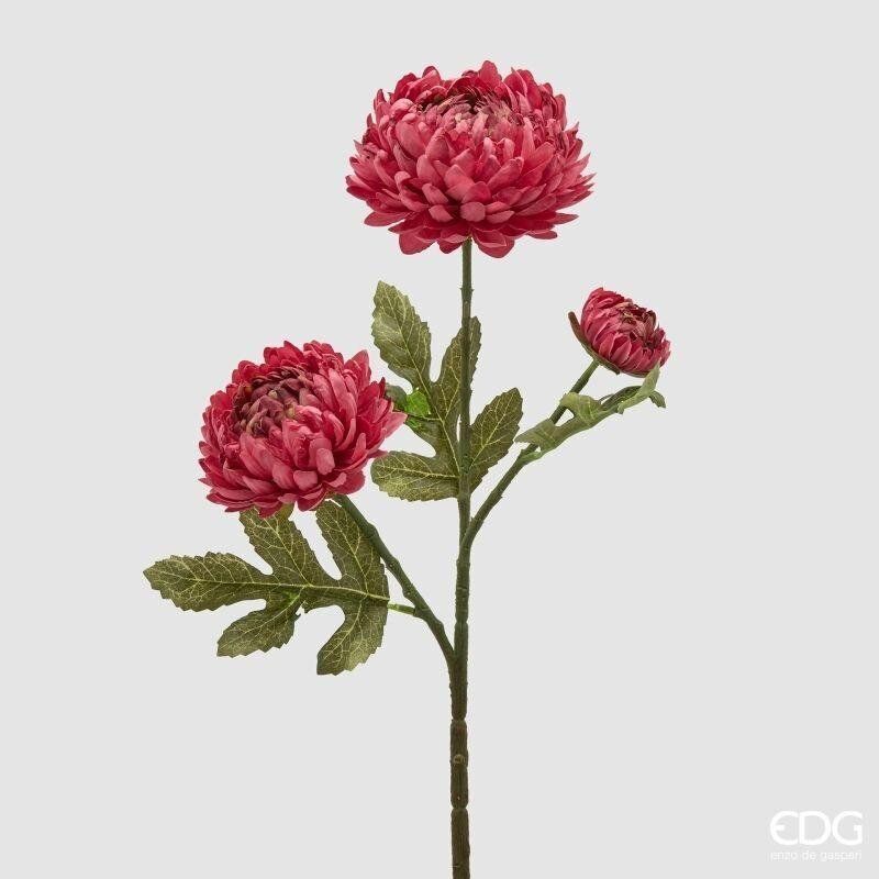 Ramo Crisantemo x3 con foglia h.50 col.fucsia Edg Enzo De Gasperi