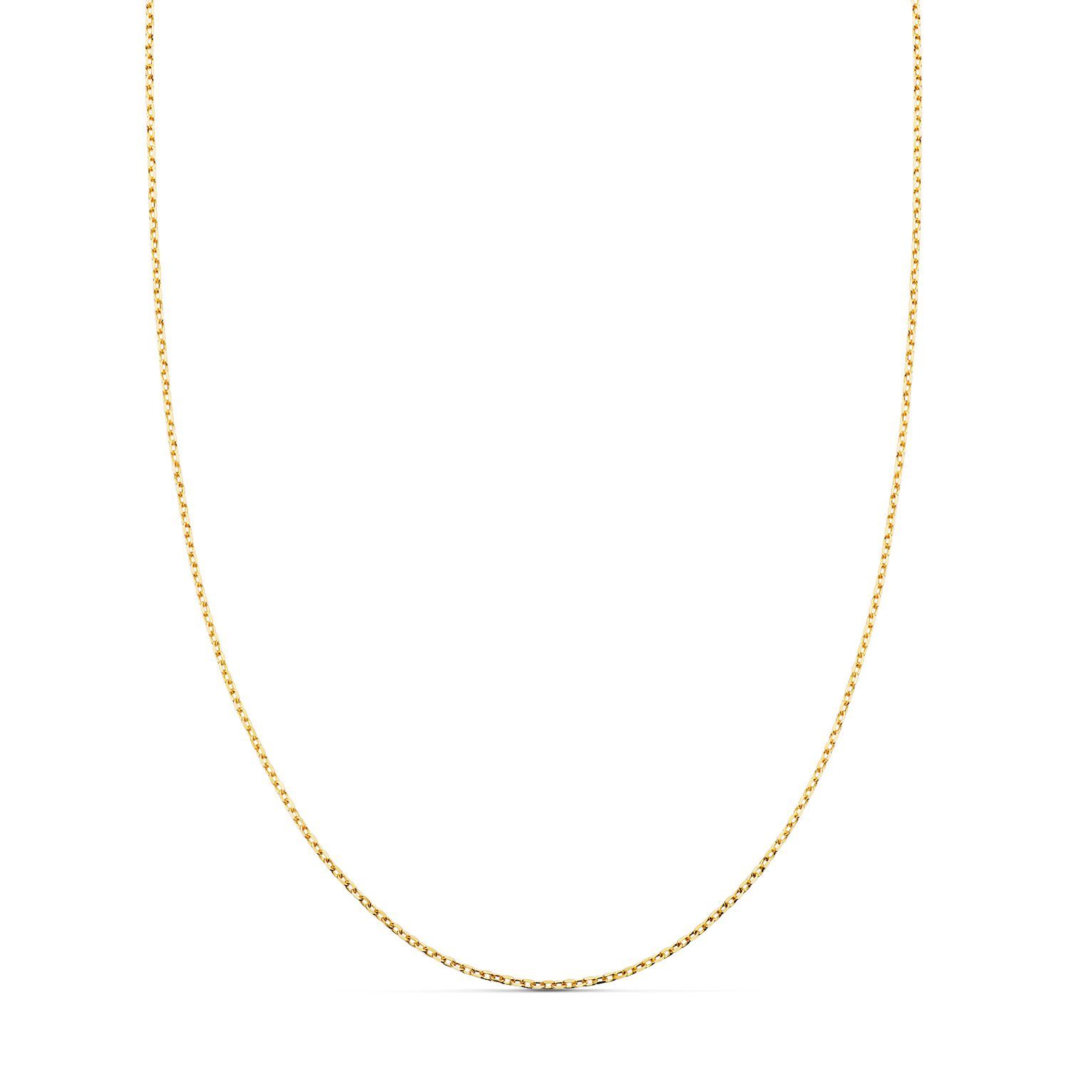 18K CADENA ORO AMARILLO FORZADA MACIZA ANCHO: 0.75 MM LARGO: 45 CM