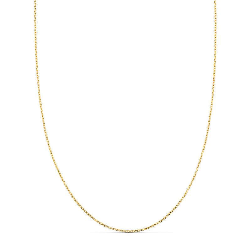 18K CADENA ORO AMARILLO FORZADA MACIZA ANCHO: 0.75 MM LARGO: 45 CM