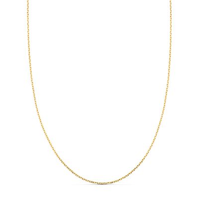 18K CADENA ORO AMARILLO FORZADA MACIZA ANCHO: 0.75 MM LARGO: 45 CM