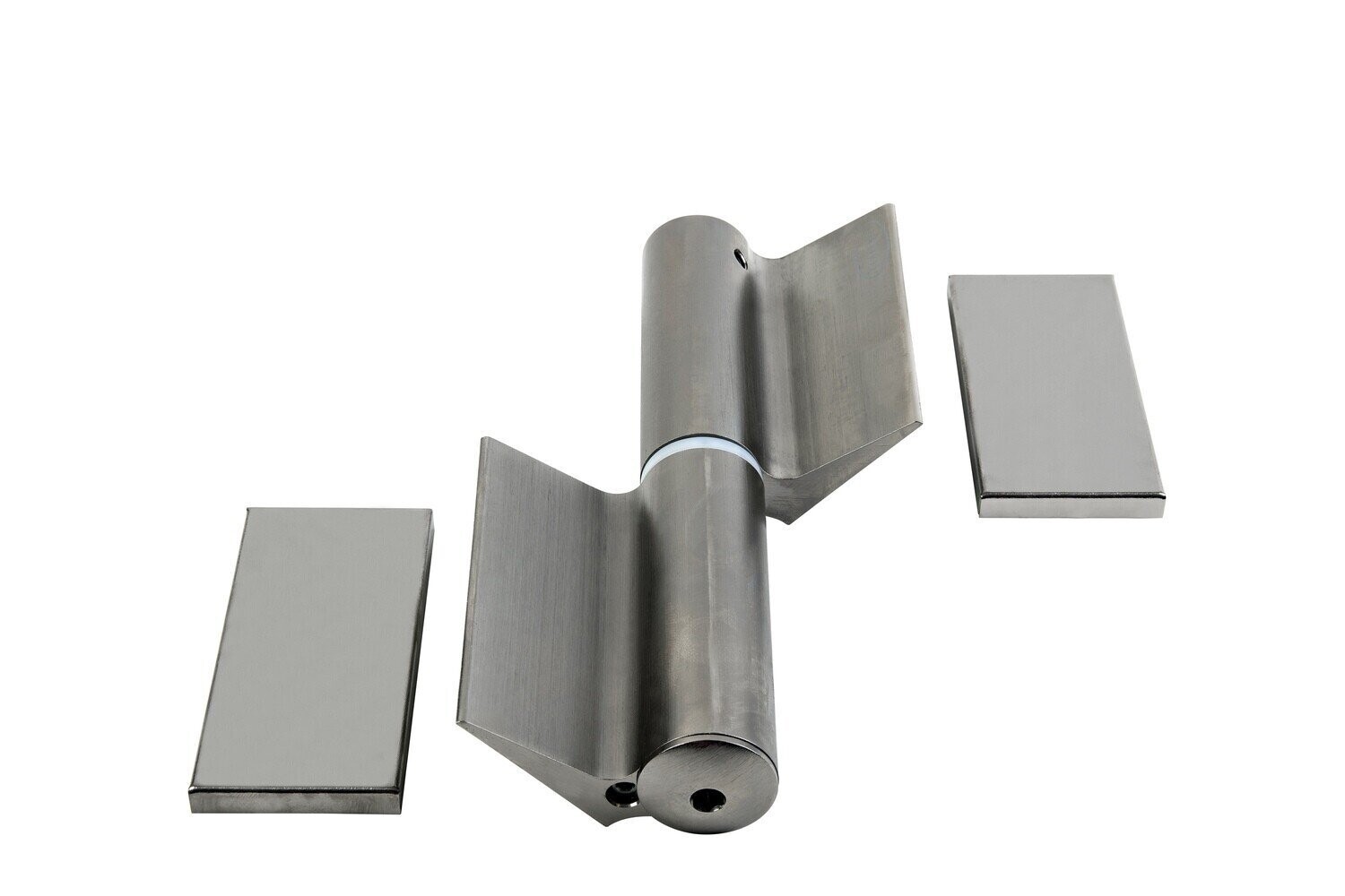 Evo Dummy Hinge Glass-Glass  LH, Finish: Satin Stainless Steel