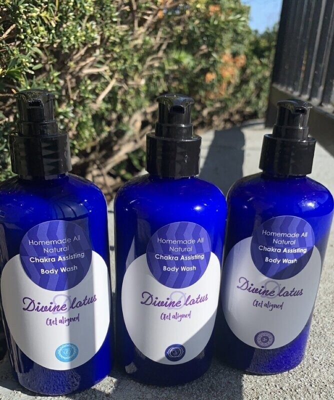 Chakra Bodywash Bundle (upper chakras) Throat, 3rd Eye, Crown