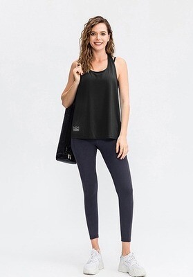 T Back Tank - Black