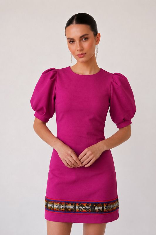 Vestido Andrea - con detalle en manta