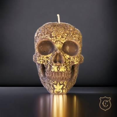 Crâne royal - Brun et or antique