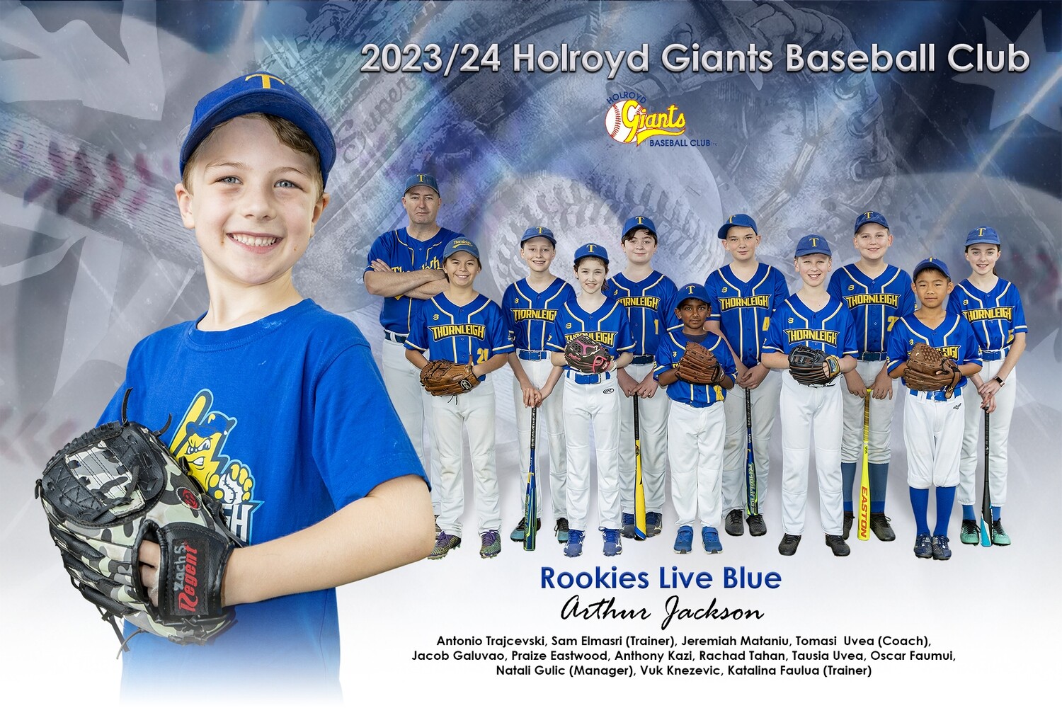 Team + Individual Photo 12x8 Inches (305mm x 203mm)