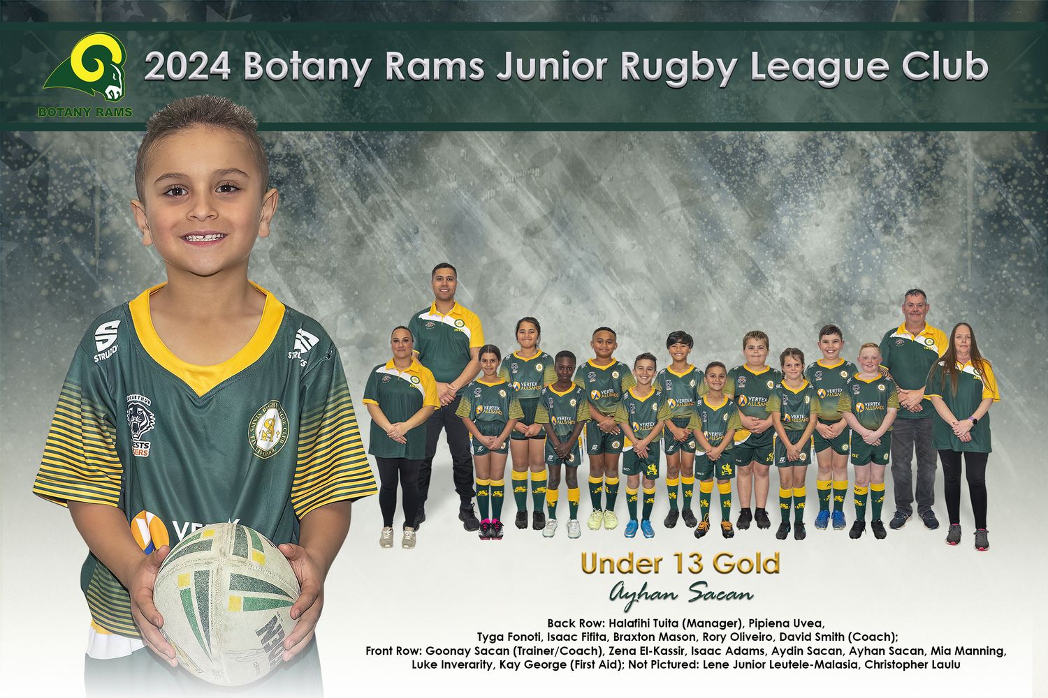 Team + Individual Photo 12x18 Inches (305mm x 457mm)