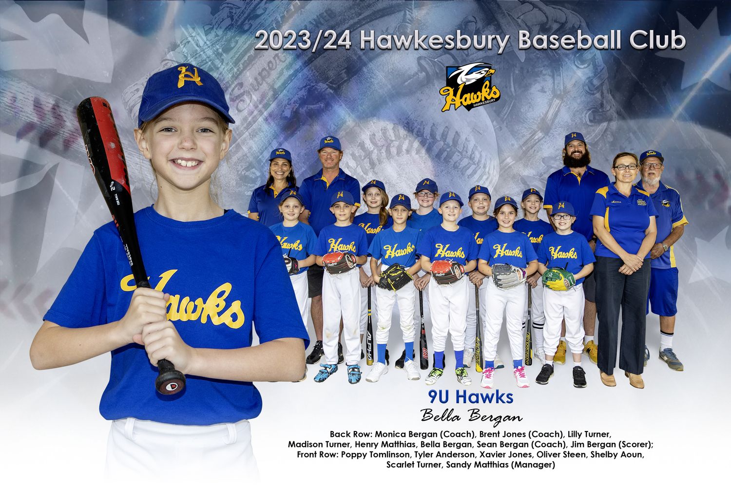 Team + Individual Photo 12x18 Inches (305mm x 457mm)