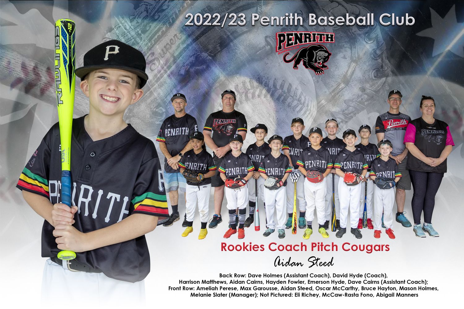 Team + Individual Photo 12x18 Inches (305mm x 457mm)