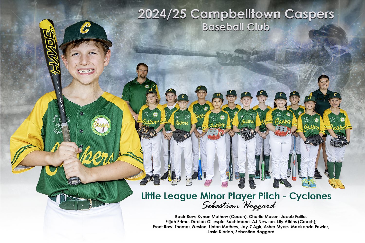 Team + Individual Photo 12x18 Inches (305mm x 457mm)