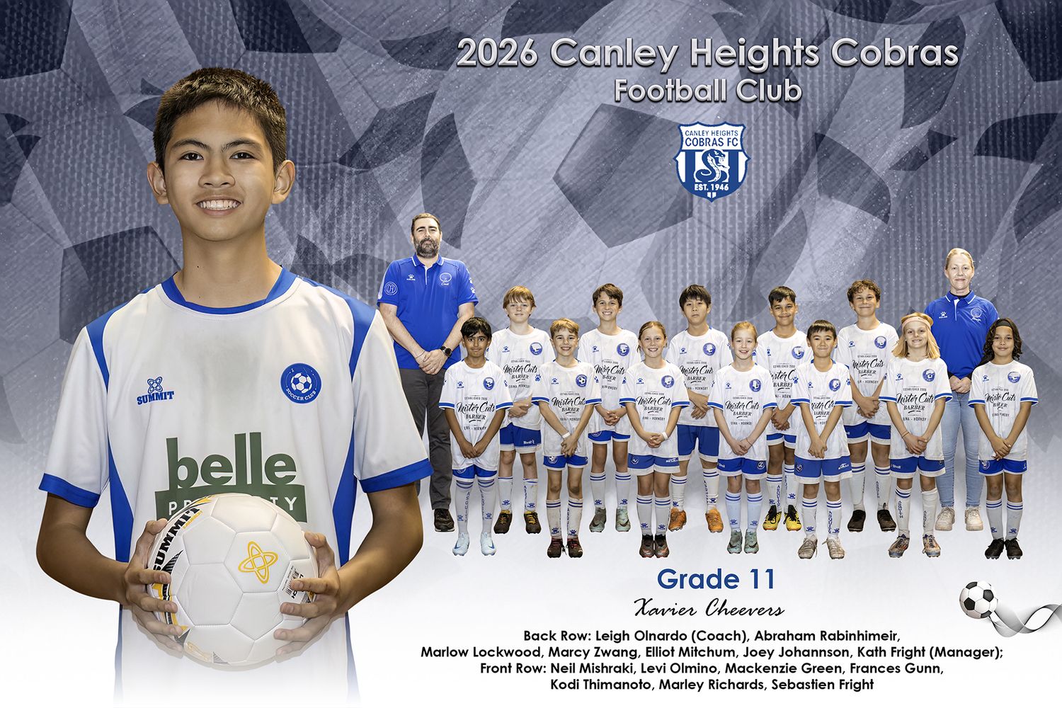 Team + Individual Photo 12x8 Inches (305mm x 203mm)