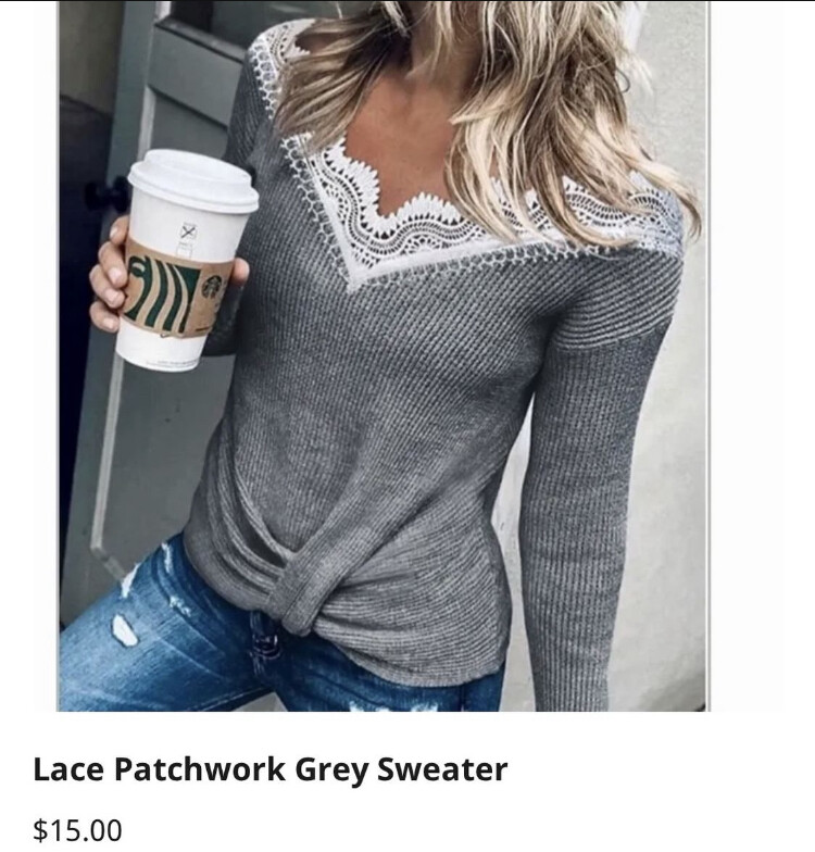 Gray cozy long sleeve shirt