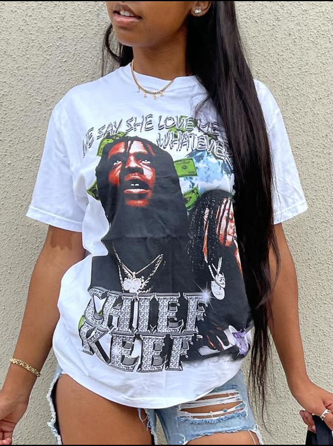 Printed Letter shirt chief keef