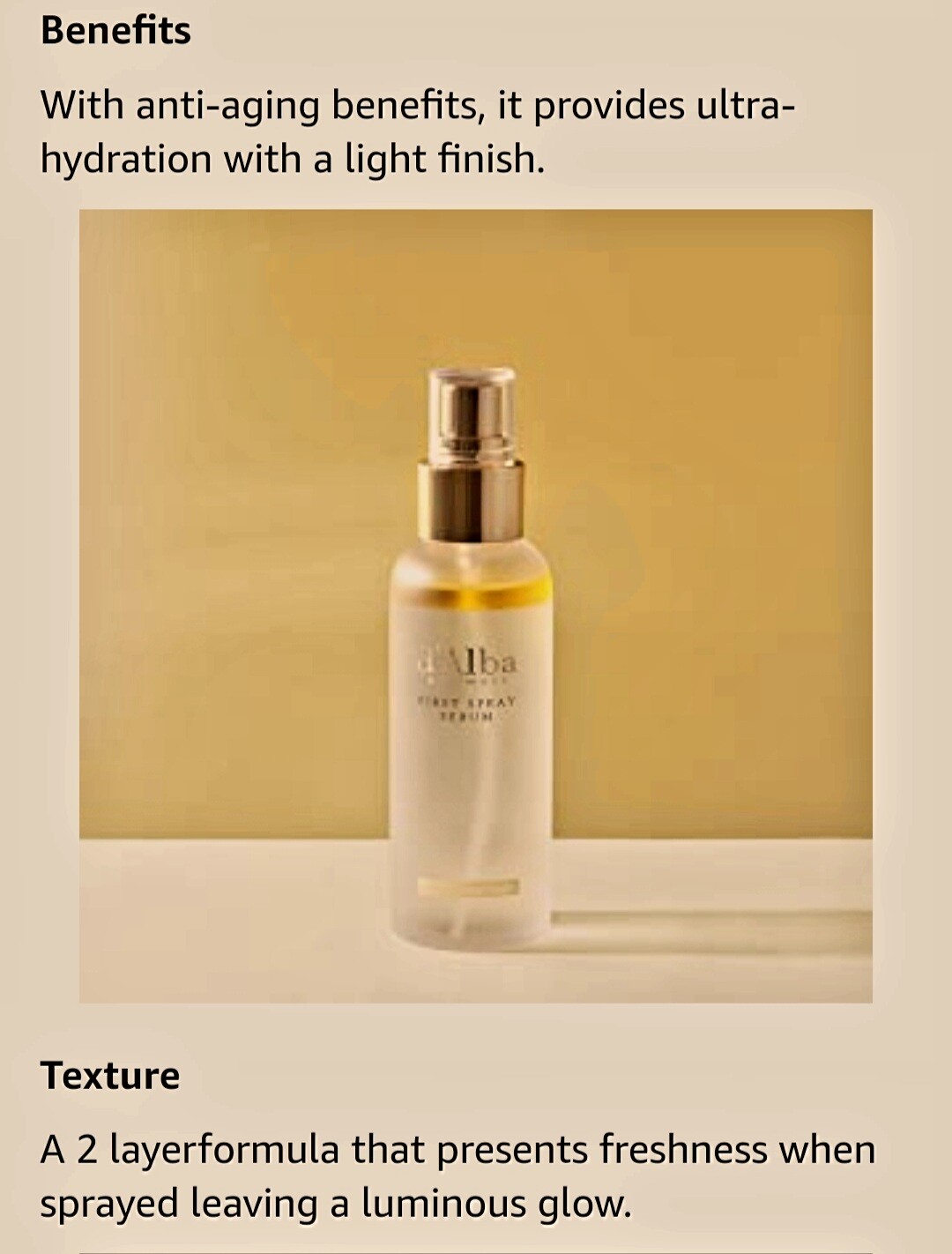 d&#39; Alba First Intensive Serum Toner